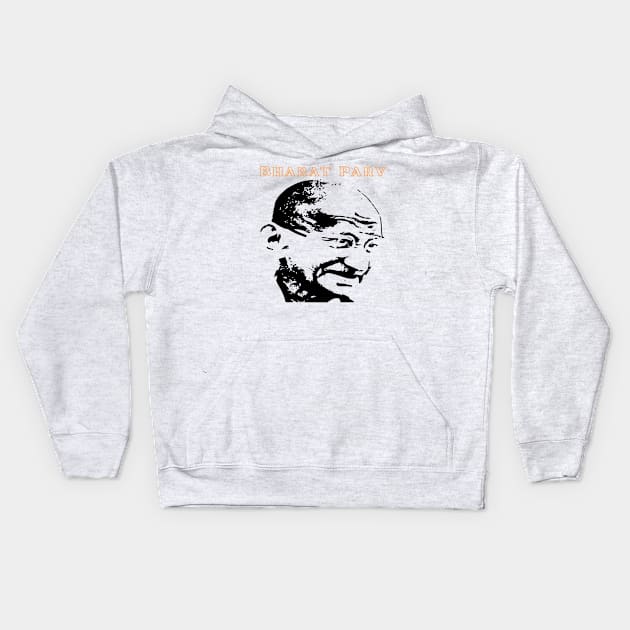 Bharat Parv - Mahatma Gandhi Kids Hoodie by Bharat Parv